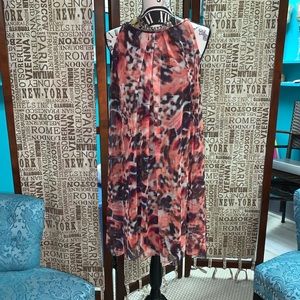 NEW London Times High-low Sheer flowy dress size 6